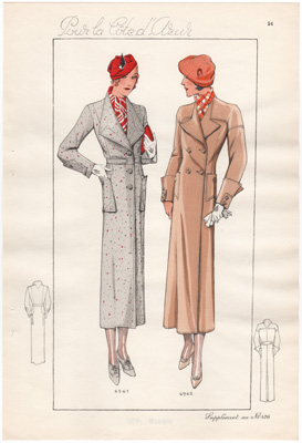 chic parisien fashion illustration 1934